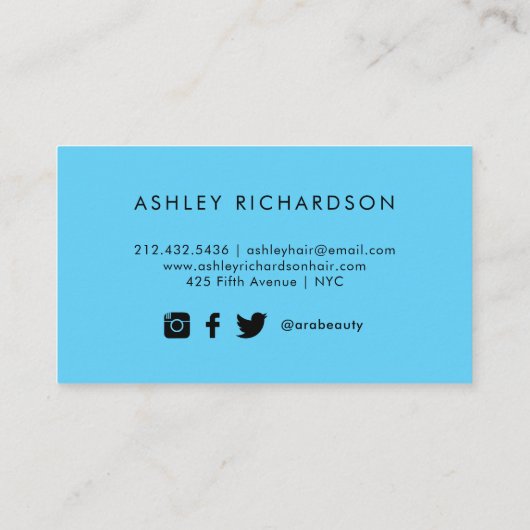 魅力的でスタイリッシュなティール（緑がかった色）、ターコイズおよびのどの金ゴールド 名刺 (裏面)