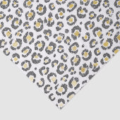 魅力的でフェイクなきらめく金ゴールド及び銀製のヒョウ 薄葉紙 (詳細)