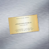 魅力的でフェイクな金ゴールドのモダンでエレガントでシンプルなテンプレート マグネット名刺 (インサイチュ)