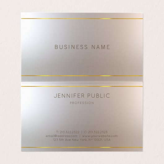 魅力的でモダンで贅沢でエレガントなテンプレートのトレンディー 名刺 (内部フラット)