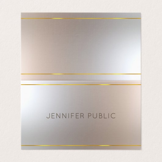 魅力的でモダンで贅沢でエレガントなテンプレートのトレンディー 名刺 (外部フラット)