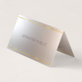 魅力的でモダンで贅沢でエレガントなテンプレートのトレンディー 名刺 (正面)