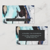 魅力的でモダンなインク渦巻 名刺 (正面/裏面)