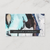 魅力的でモダンなインク渦巻 名刺 (正面)