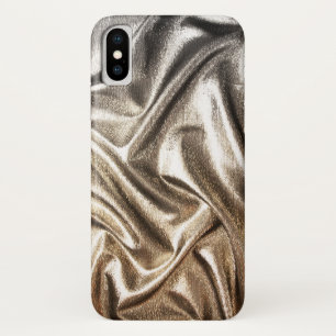 魅力的でユニークでフェイクな金ゴールドの銀のモダンなグリッター iPhone X ケース