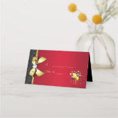 魅力的でロマンチックなエレガンスの誕生日パーティー プレイスカード (正面)