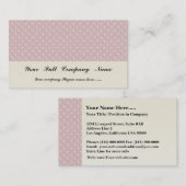 魅力的で旧式なピンクの茎は白いrouで平方します 名刺 (正面/裏面)