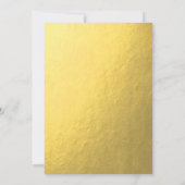 魅力的で渦巻形のな華麗さの金ゴールドホイルの黒のボーダー 招待状 (裏面)