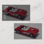 魅力的で赤いコルベット 名刺 (正面/裏面)