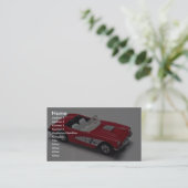 魅力的で赤いコルベット 名刺 (スタンド正面)