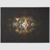 魅力的なかわいいスチームパンク猫G6デコパージュ 薄葉紙 (正面)