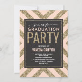 魅力的なきらめく  |卒業パーティー招待状 招待状 (正面)