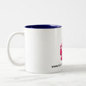 魅力的なばら色のリーのツートーン青いマグ ツートーンマグカップ (左)