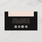 魅力的なばら色の金ゴールドの名刺のテンプレート 名刺 (裏面)