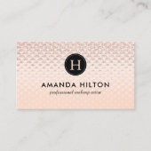 魅力的なばら色の金ゴールドの名刺のテンプレート 名刺 (正面)