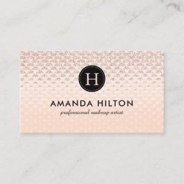 魅力的なばら色の金ゴールドの名刺のテンプレート 名刺