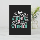 魅力的なイースター タイポグラフィー ウサギのイースター 招待状 (スタンド正面)