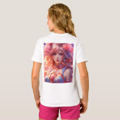 魅力的なエレガンス：アニメ女子アニメーション女子 Tシャツ (裏面フル)