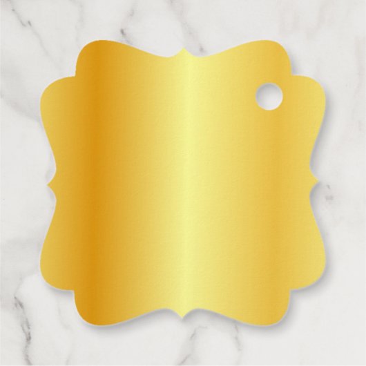 魅力的なエレガント金ゴールドフェイクテキストの追加空白の フェイバータグ (裏面)