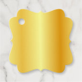 魅力的なエレガント金ゴールドフェイクテキストの追加空白の フェイバータグ (正面)