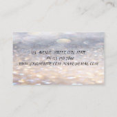 魅力的なエレガント《写真》ぼけ味、顔シルエット 名刺 (裏面)