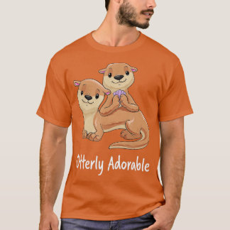 魅力的なオッターガールズフェレット・マーテン Tシャツ