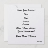 魅力的なカップケーキ招待状- SRF 招待状 (裏面)