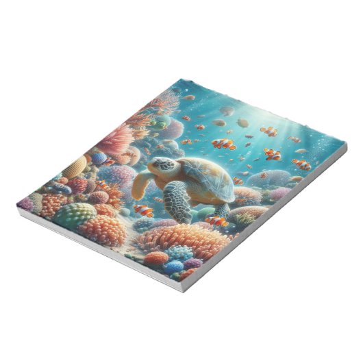 魅力的なカメのメモ帳 ノートパッド (回転)