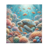 魅力的なカメのメモ帳 ノートパッド (正面)