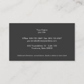 魅力的なカラフル金ゴールドフローラストライプの 名刺 (裏面)