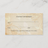 魅力的なカーブのスパのアポイントメントの名刺 予約カード (裏面)