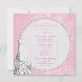 魅力的なガウンのヴィンテージのぼろぼろのシックな誕生会 招待状 (裏面)