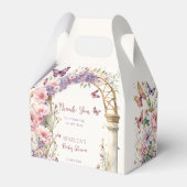 魅力的なガーデンパステル蝶の赤ちゃんシャワー フェイバーボックス (正面サイド)