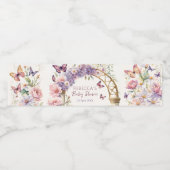 魅力的なガーデンパステル蝶の赤ちゃんシャワー ペットボトルラベル (シングルラベル)