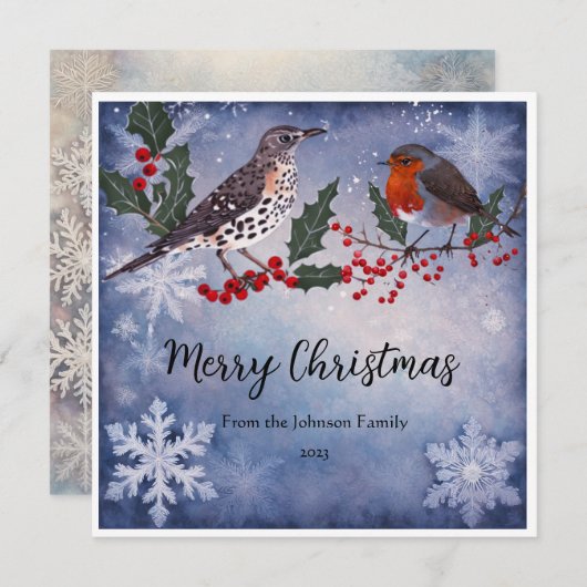 魅力的なクリスマスの願いパーソナライズされた：挨拶 シーズンカード (正面/裏面)