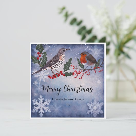 魅力的なクリスマスの願いパーソナライズされた：挨拶 シーズンカード (スタンド正面)