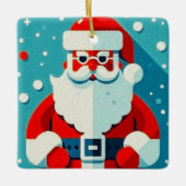 魅力的なクリスマス セラミックオーナメント (正面)