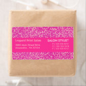 魅力的なグラマー熱いピンクのパンサーパターンスポット ラベル (インサイチュ)