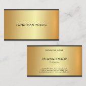 魅力的なグラマー金ゴールドエレガントプロフェッショナル 名刺 (正面/裏面)