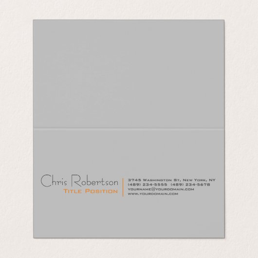 魅力的なグレーのミニマルモダンリスト 名刺 (外部フラット)