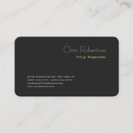 魅力的なグレーイエローシックモダンシャープ 名刺