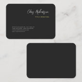 魅力的なグレーイエローシックモダンシャープ 名刺 (正面/裏面)