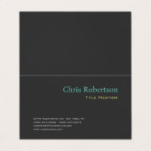 魅力的なグレーイエローブルーシックモダンシャープ 名刺 (外部フラット)