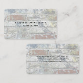 魅力的なグレーウォールスタイリッシュミニマモダンリスト 名刺 (正面/裏面)