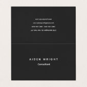 魅力的なグレークラシカルミニマル 名刺 (外部フラット)