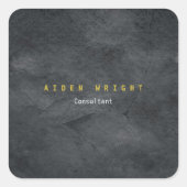 魅力的なグレーゴールドカラーのモダンミニマリスト スクエアシール (正面)