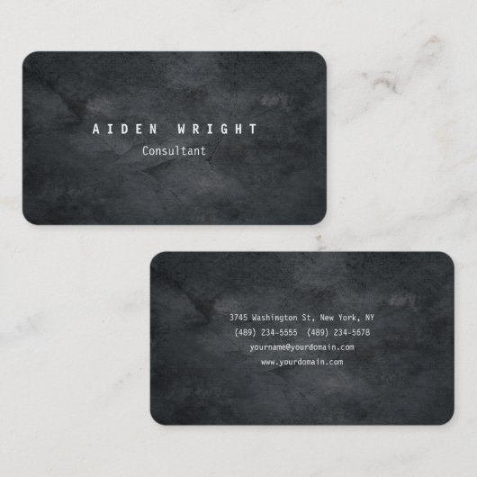 魅力的なグレースタイリッシュミニマモダンリスト 名刺 (正面/裏面)