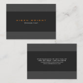 魅力的なグレーストライプのスタイリッシュミニマモダンリスト 名刺 (正面/裏面)