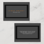 魅力的なグレーブラックスタイリッシュミニマモダンリスト 名刺 (正面/裏面)