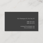 魅力的なグレー実在エステートエージェントの名刺 名刺 (裏面)